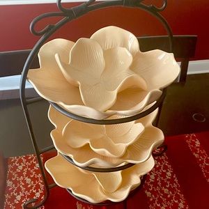 Arhaus Magnolia Plates in Cream
